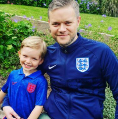 Mark Goldbridge with his son Seb.